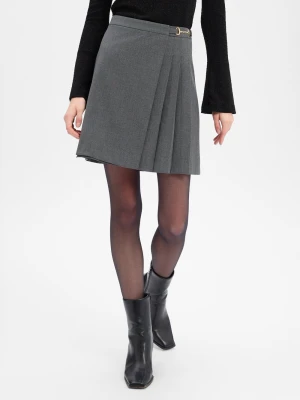 Marie Lund Damska spódnica kopertowa z zawartością wełny Kobiety szary marmurkowy,