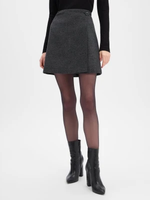 Marie Lund Damska spódnica kopertowa z zawartością wełny Kobiety szary wzorzysty,