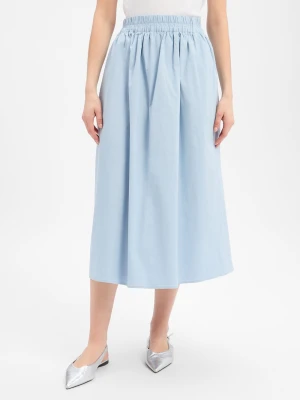 Marie Lund Damska spódnica midi Kobiety Bawełna niebieski,