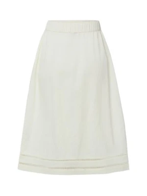 Marie Lund Damska spódnica midi z lnu Kobiety Bawełna biały,