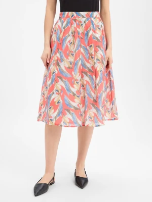 Marie Lund Damska spódnica o linii A Kobiety wiskoza pomarańczowy|wielokolorowy,