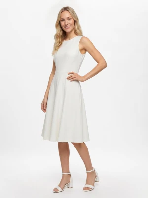 Marie Lund Damska sukienka dresowa Kobiety Sztuczne włókno biały,