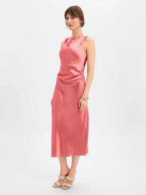 Marie Lund Damska sukienka koktajlowa Kobiety różowy jednolity,