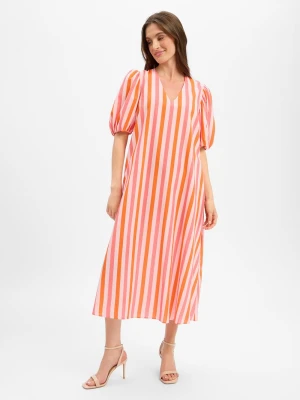 Marie Lund sukienka maxi Kobiety Bawełna (100%) pomarańczowy|czerwony,