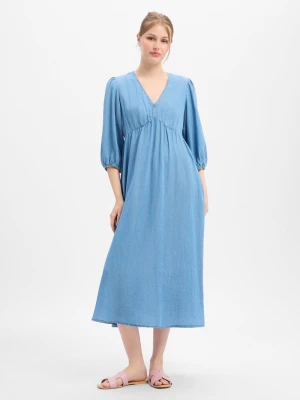 Marie Lund sukienka maxi Kobiety Lyocell niebieski,