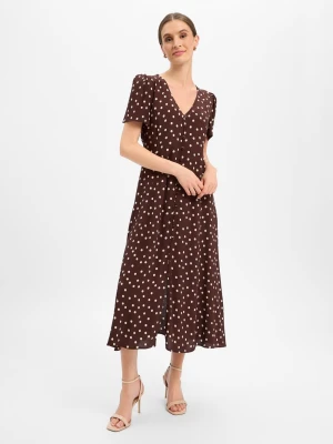 Marie Lund sukienka maxi Kobiety wiskoza (100%) brązowy,