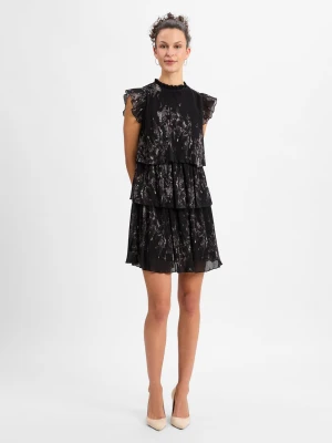 Marie Lund Damska sukienka na co dzień Kobiety czarny|lila jednolity,