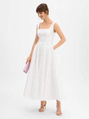 Marie Lund Damska sukienka wieczorowa Kobiety biały jednolity,