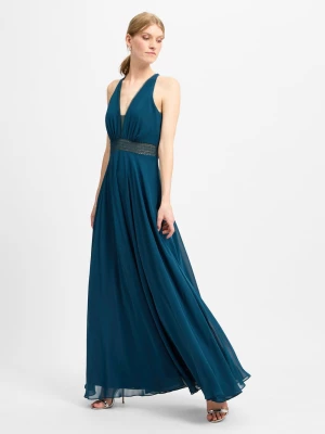 Marie Lund Damska sukienka wieczorowa Kobiety niebieski|zielony jednolity,
