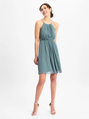 Marie Lund Damska sukienka wieczorowa Kobiety Sztuczne włókno zielony jednolity,