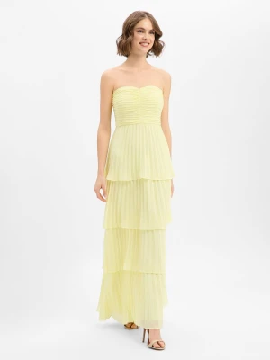 Marie Lund Damska sukienka wieczorowa Kobiety żółty jednolity,