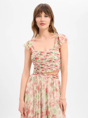 Marie Lund Damski crop top Kobiety żółty,