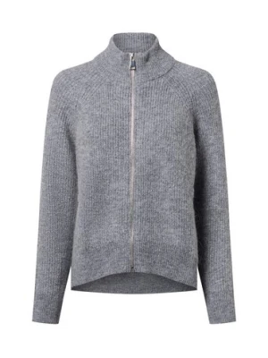 Marie Lund Damski kardigan z wełną i alpaką Kobiety Sztuczne włókno szary marmurkowy,