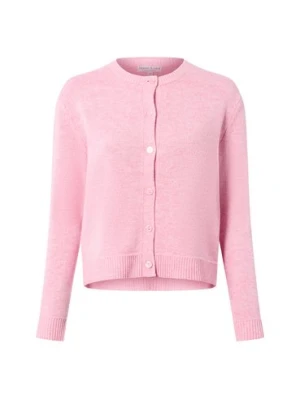 Marie Lund Damski kardigan z wełny merynosów Kobiety drobna dzianina różowy marmurkowy,