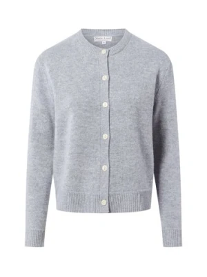 Marie Lund Damski kardigan z wełny merynosów Kobiety drobna dzianina szary marmurkowy,