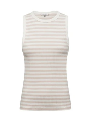 Zdjęcie produktu Marie Lund Damski - prążkowany top Kobiety Bawełna beżowy|biały|wielokolorowy w paski,