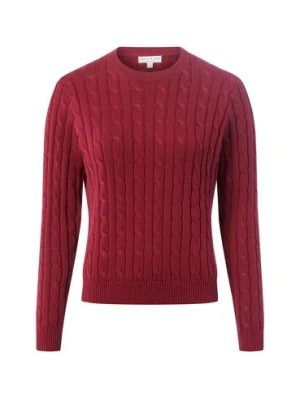 Marie Lund Damski sweter bawełniany Kobiety Bawełna czerwony jednolity,