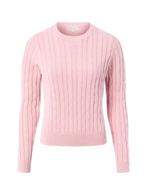 Marie Lund Damski sweter bawełniany Kobiety Bawełna różowy jednolity,