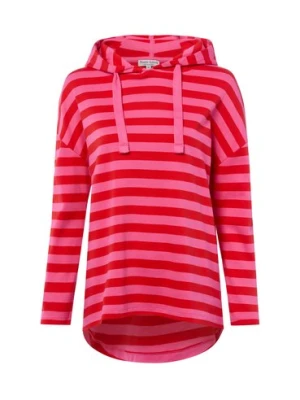 Marie Lund Damski sweter z kapturem Kobiety Bawełna (100%) czerwony|różowy w paski,