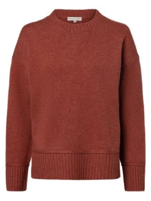 Marie Lund Damski sweter z wełny merino Kobiety Wełna merino czerwony marmurkowy,