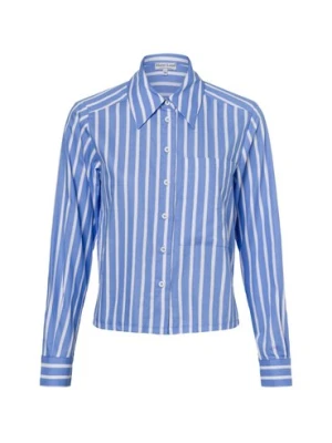 Marie Lund Damskie bluzki koszulowe Kobiety Bawełna niebieski w paski,