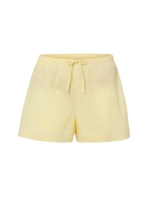 Marie Lund Damskie spodenki od piżamy Kobiety Bawełna (100%) żółty jednolity,