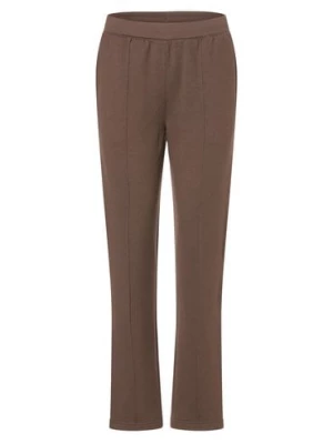 Marie Lund Damskie spodnie dresowe Kobiety Sztuczne włókno brązowy jednolity,
