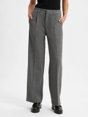 Marie Lund Damskie spodnie materiałowe Kobiety Sztuczne włókno szary marmurkowy,