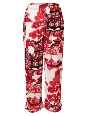 Marie Lund Damskie spodnie od piżamy Kobiety wiskoza czerwony wzorzysty,