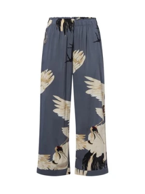 Marie Lund Damskie spodnie od piżamy Kobiety wiskoza niebieski wzorzysty,