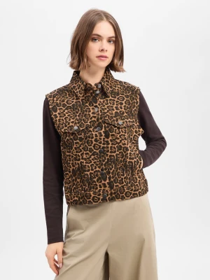 Marie Lund Kamizelka damska Kobiety Bawełna brązowy, M/L