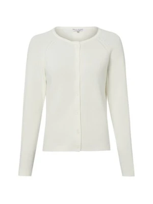 Marie Lund Kardigan damski Kobiety Bawełna biały jednolity,