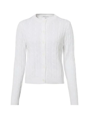Marie Lund Kardigan damski Kobiety Bawełna biały wypukły wzór tkaniny,