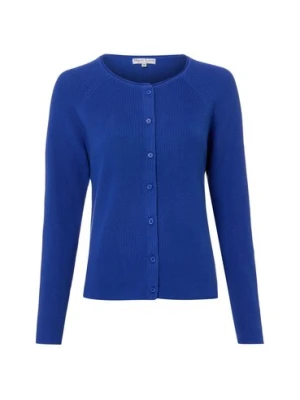 Marie Lund Kardigan damski Kobiety Bawełna niebieski jednolity,