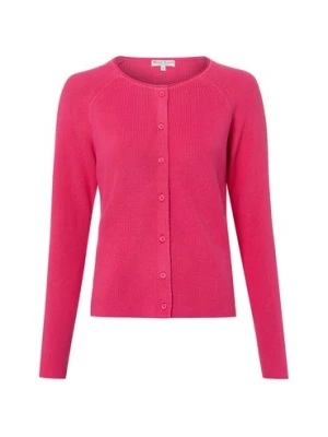 Marie Lund Kardigan damski Kobiety Bawełna wyrazisty róż jednolity,