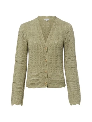 Marie Lund Kardigan damski Kobiety Bawełna zielony,