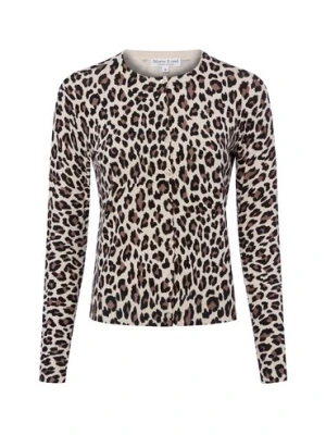 Marie Lund Kardigan damski Kobiety beżowy|brązowy wzorzysty,