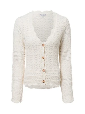 Marie Lund Kardigan damski Kobiety dzianina grubo tkana biały wypukły wzór tkaniny,