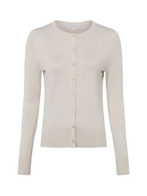 Marie Lund Kardigan damski Kobiety wiskoza beżowy|szary jednolity,