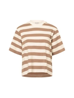 Marie Lund Koszulka damska Kobiety Bawełna biały|brązowy w paski,