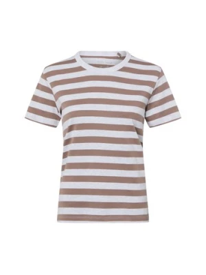 Marie Lund Koszulka damska Kobiety Bawełna szary|brązowy w paski,