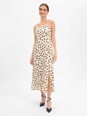 Marie Lund Letnia sukienka Kobiety wiskoza (100%) beżowy,