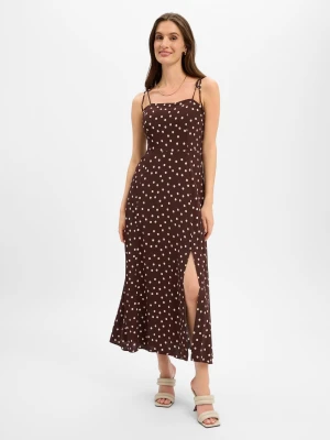 Marie Lund Letnia sukienka Kobiety wiskoza (100%) brązowy,
