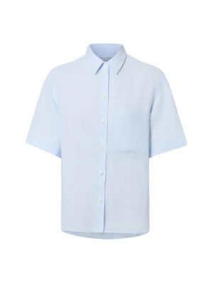 Marie Lund Lniana bluzka damska - Ida Kobiety len niebieski,