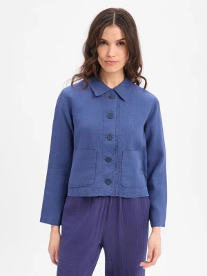 Marie Lund Lniana kurtka damska Kobiety len (100%) niebieski,
