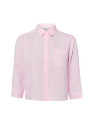 Marie Lund Lniana letnia bluzka damska - Liane Kobiety len różowy jednolity,