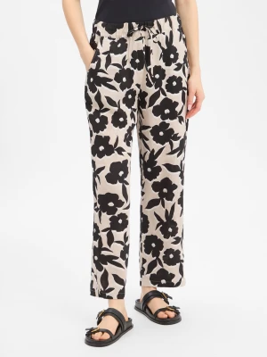 Marie Lund Lniane spodnie Kobiety len (100%) beżowy,