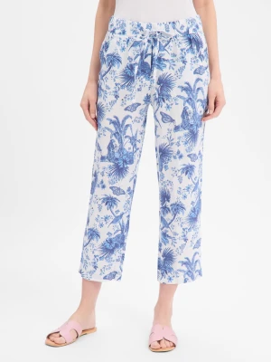 Marie Lund Lniane spodnie Kobiety len (100%) niebieski,