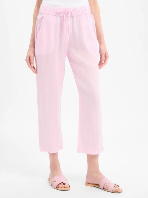 Marie Lund Lniane spodnie Kobiety len różowy,