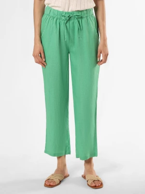 Marie Lund Lniane spodnie Kobiety len zielony jednolity,